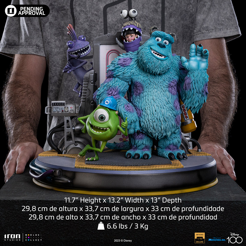 Estátua Monstros S.A. Diorama Deluxe - Disney 100TH - Monstros S.A. - Art Scale 1/10 - Iron Studios