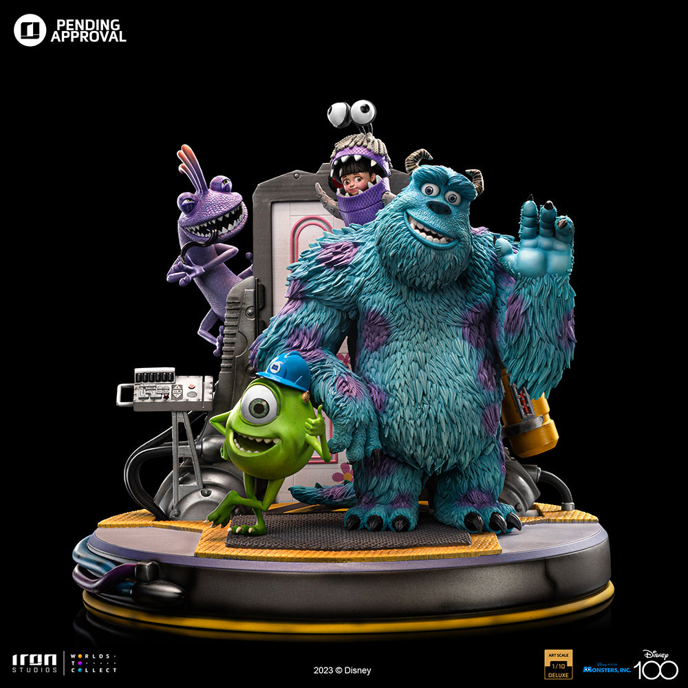 Estátua Monstros S.A. Diorama Deluxe - Disney 100TH - Monstros S.A. - Art Scale 1/10 - Iron Studios
