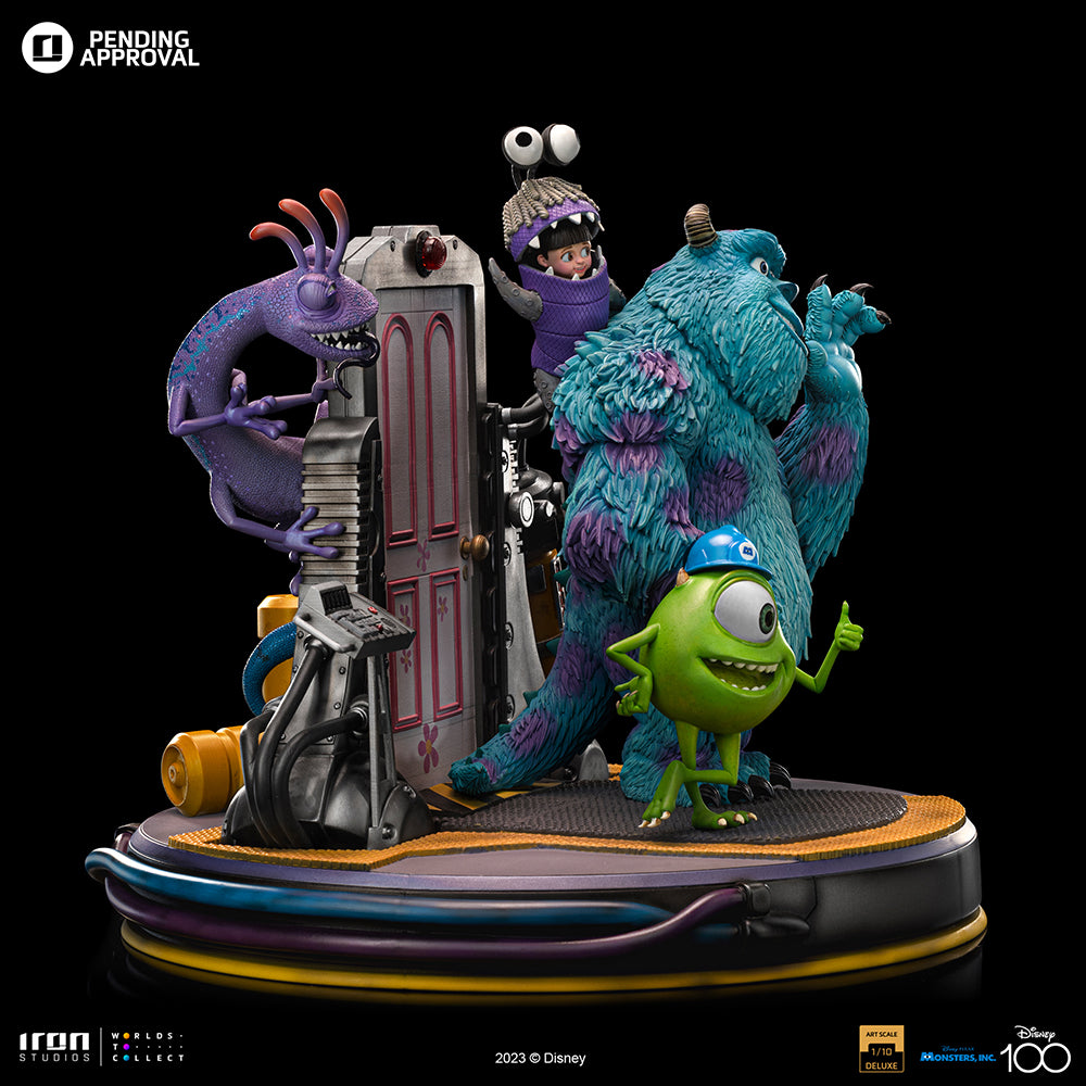 Estátua Monstros S.A. Diorama Deluxe - Disney 100TH - Monstros S.A. - Art Scale 1/10 - Iron Studios