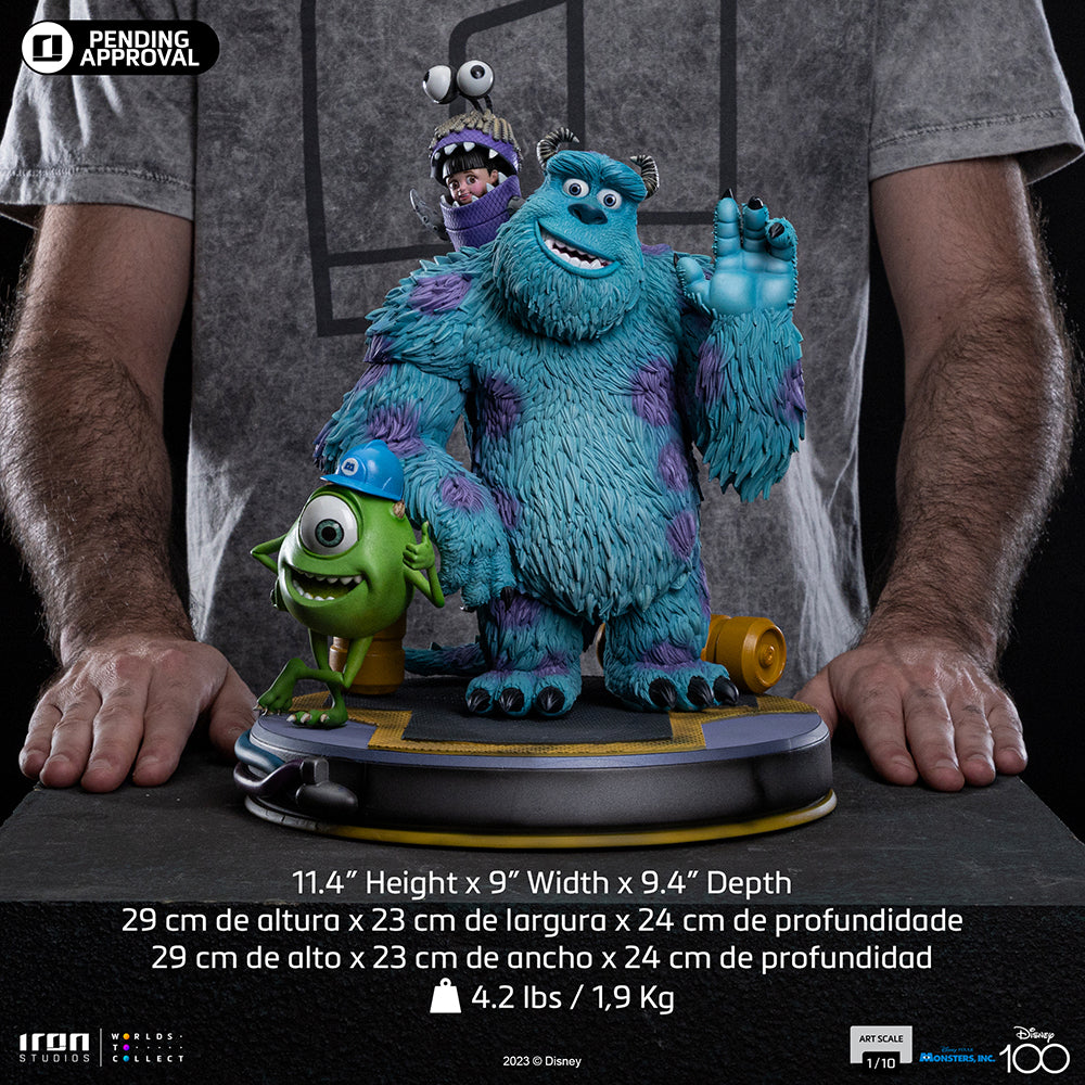 Estátua Monstros S.A. Diorama - Disney 100TH - Monstros S.A. - Art Scale 1/10 - Iron Studios
