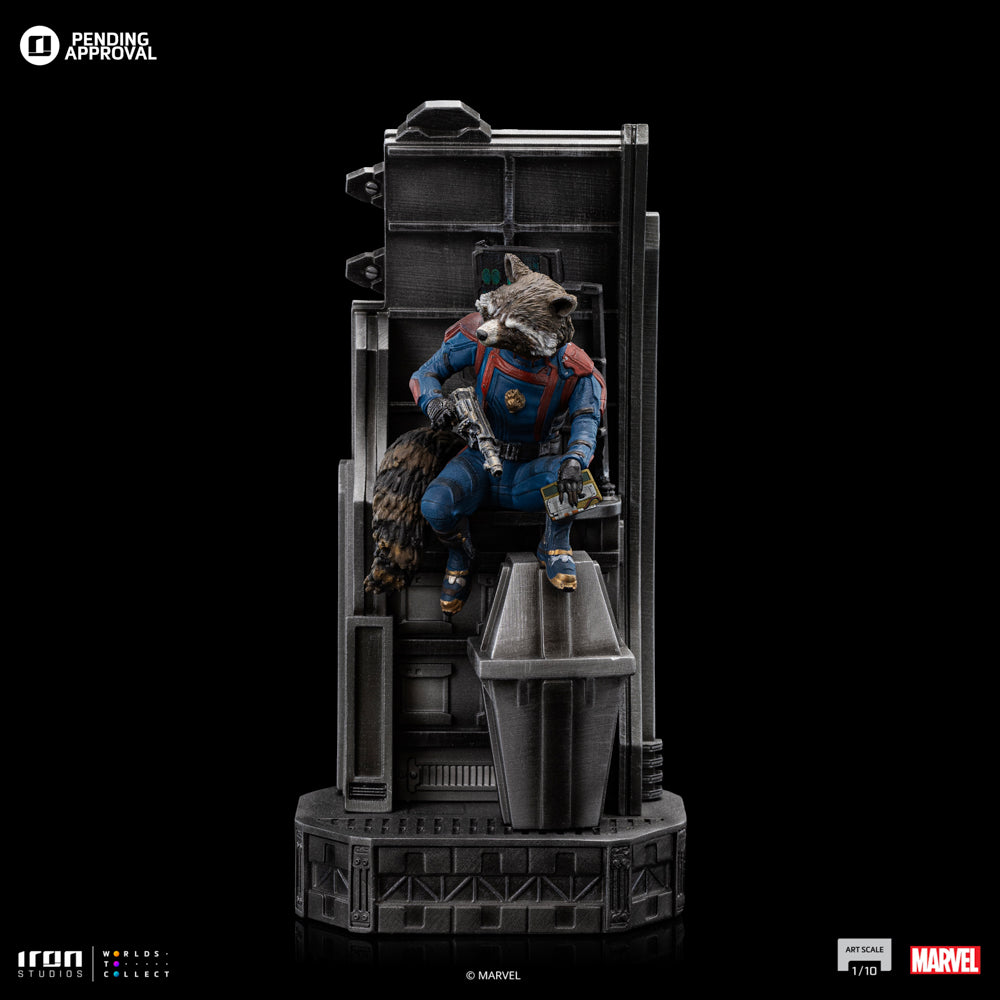 Estátua Rocket Raccoon - Guardiões da Galaxia 3 - Art Scale 1/10 - Iron Studios