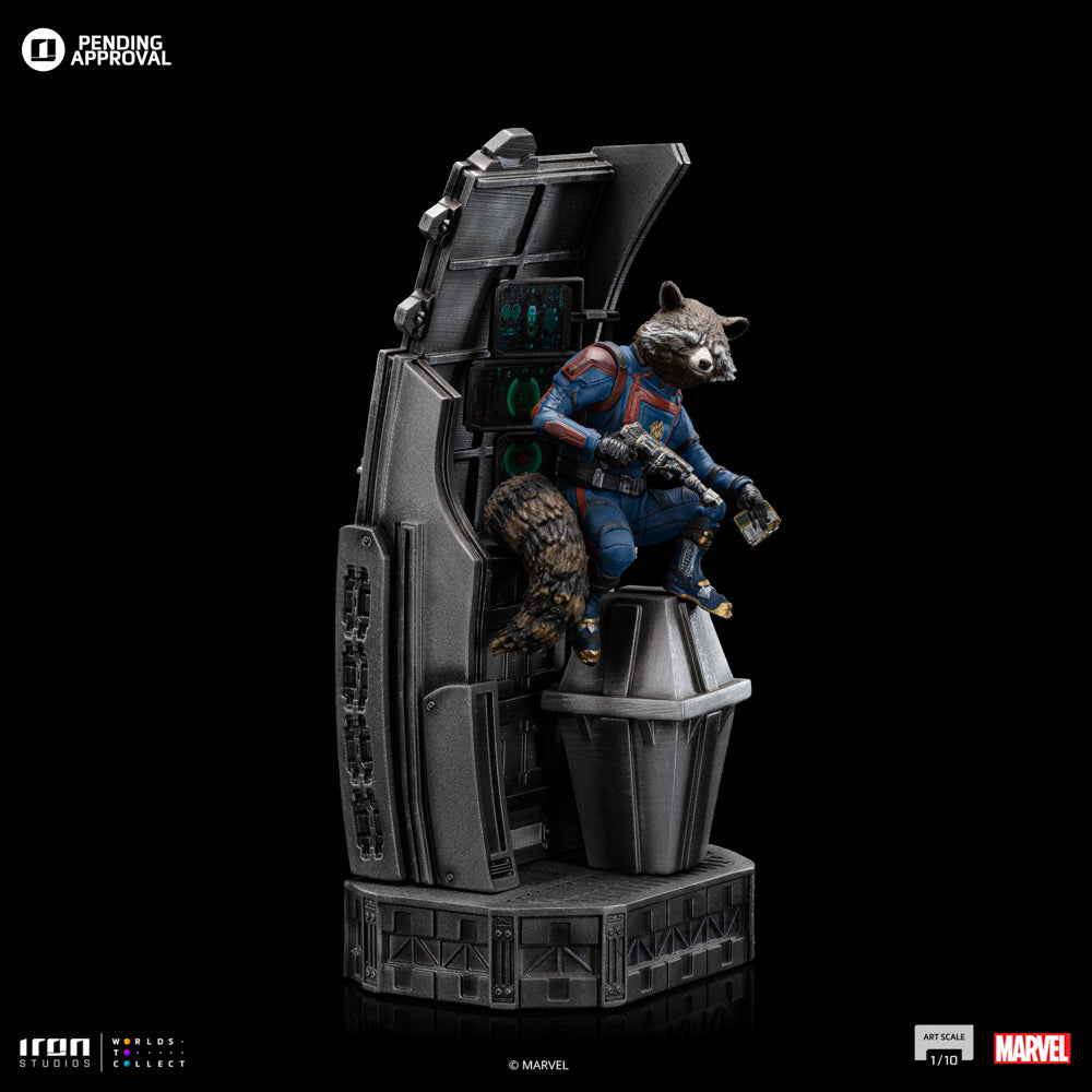 Estátua Rocket Raccoon - Guardiões da Galaxia 3 - Art Scale 1/10 - Iron Studios