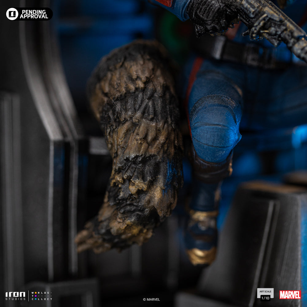 Estátua Rocket Raccoon - Guardiões da Galaxia 3 - Art Scale 1/10 - Iron Studios