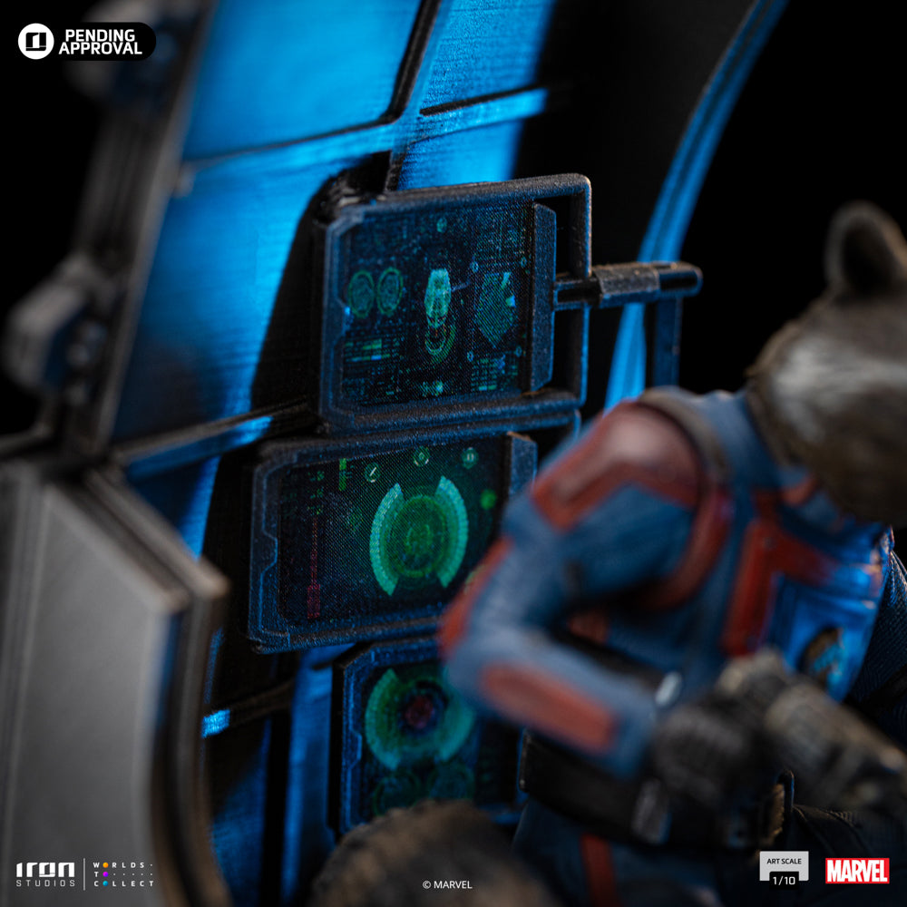 Estátua Rocket Raccoon - Guardiões da Galaxia 3 - Art Scale 1/10 - Iron Studios