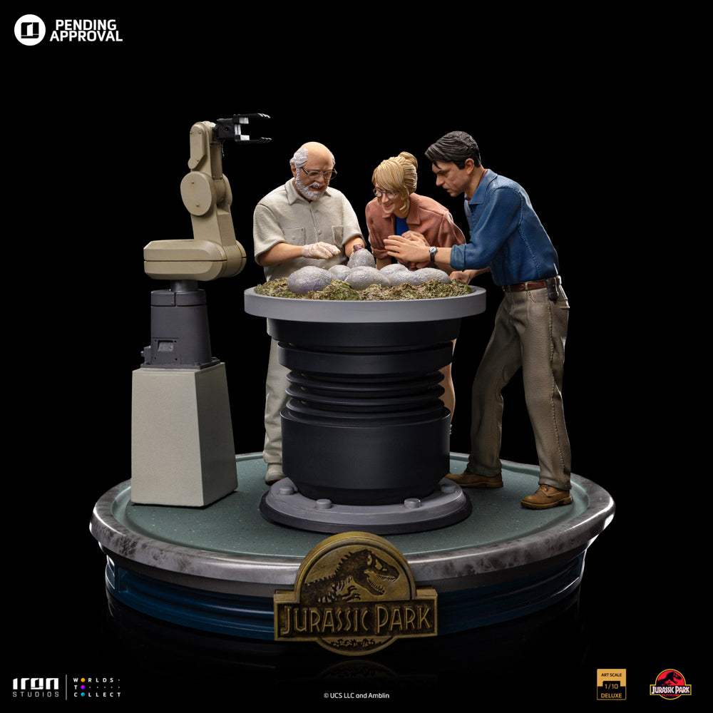 Estátua Dino Hatching Deluxe - Jurassic Park - Art Scale 1/10 - Iron Studios