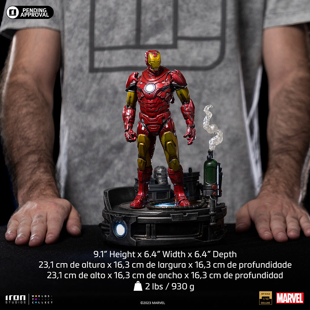 Estátua Iron Man Unleashed Deluxe - Marvel Comics - Art Scale 1/10