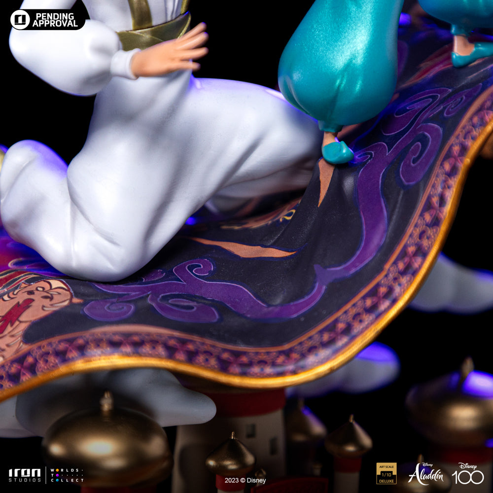 Estátua Aladdin and Jasmine Deluxe - Disney 100TH - Aladdin - Art