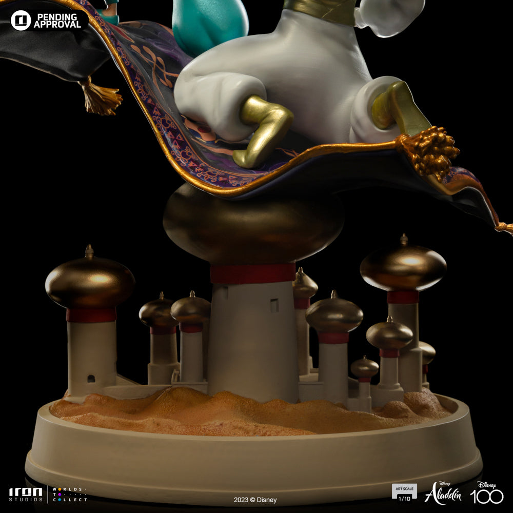 Estátua Aladdin and Jasmine - Disney 100TH - Aladdin - Art Scale 1/10 - Iron Studios