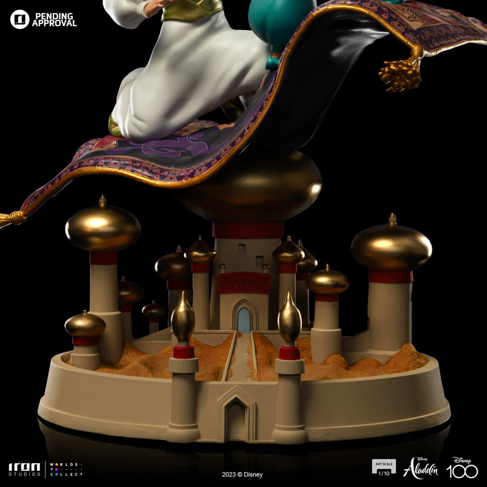 Estátua Aladdin and Jasmine - Disney 100TH - Aladdin - Art Scale 1/10 - Iron Studios