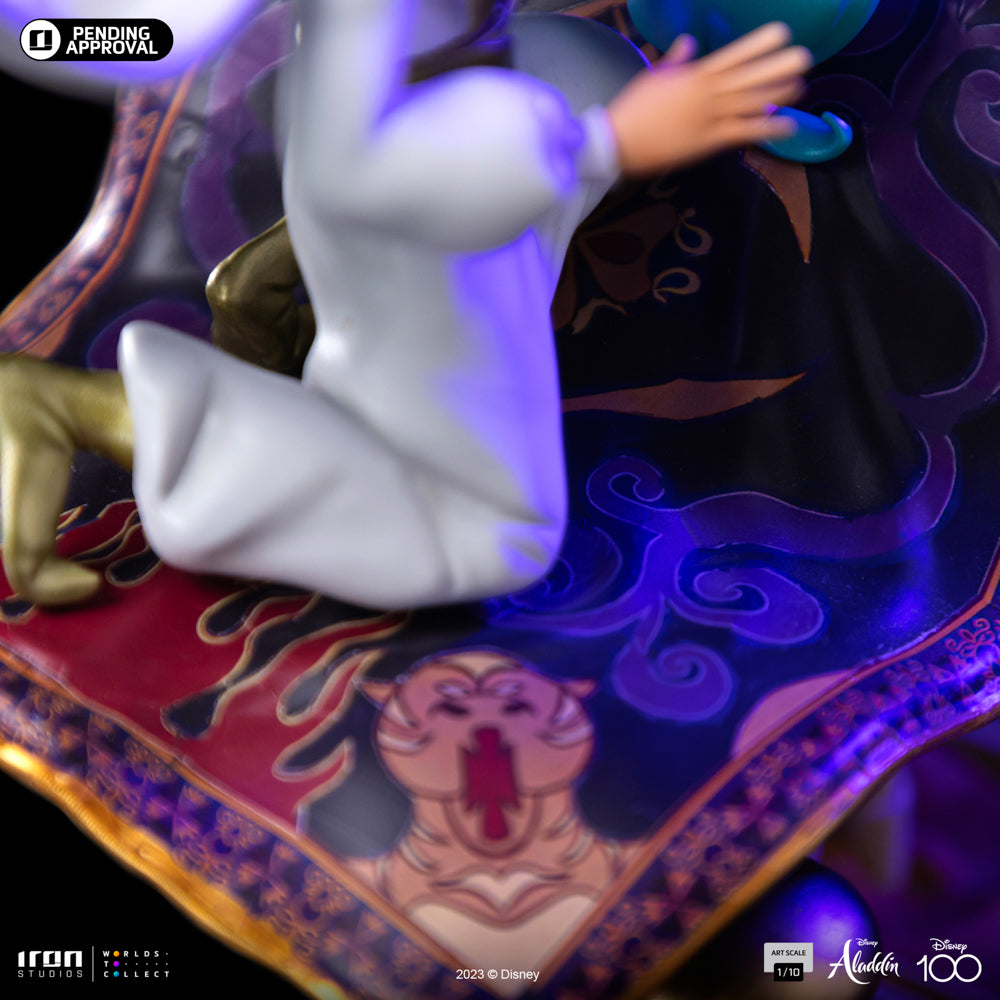 Estátua Aladdin and Jasmine - Disney 100TH - Aladdin - Art Scale 1/10 - Iron Studios