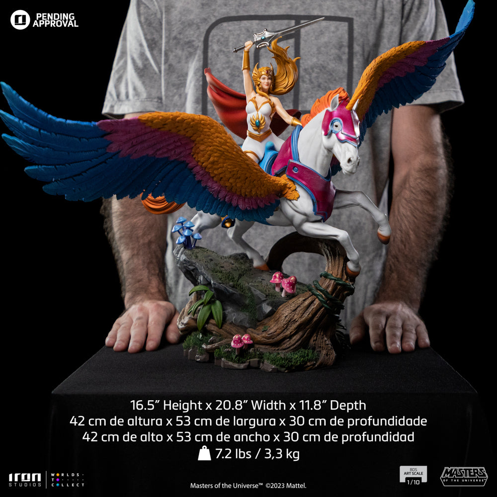 Estátua She-ra e Ventania Deluxe - He-man e os Mestres do Universo - Art Scale 1/10 - Iron Studios