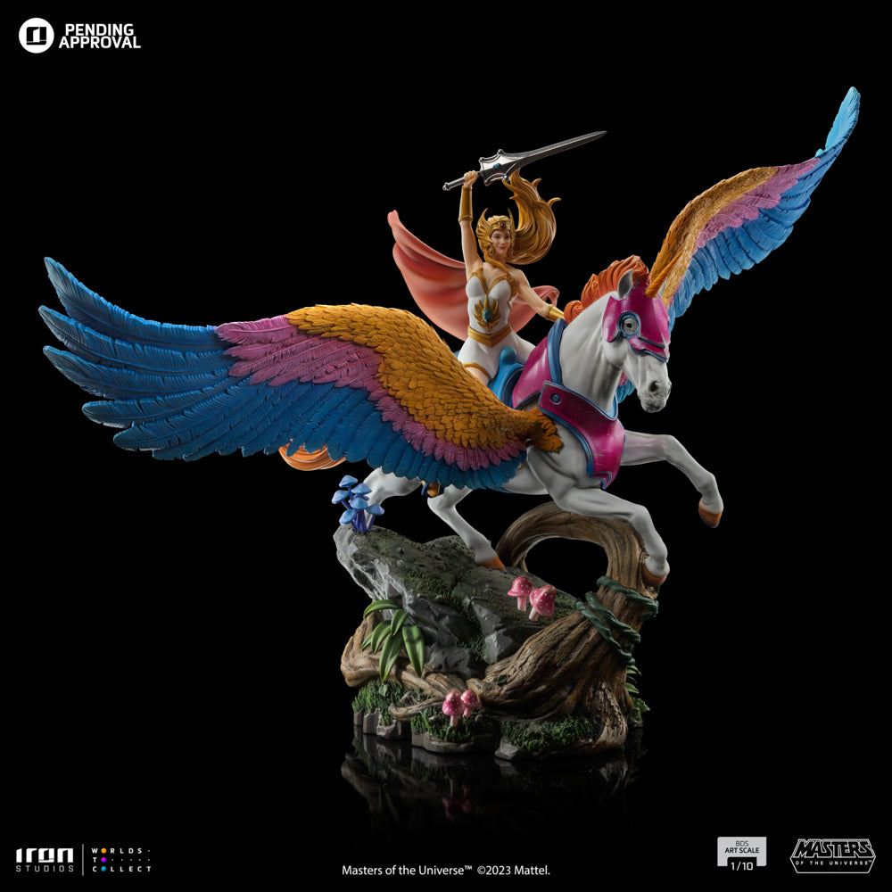 Estátua She-ra e Ventania Deluxe - He-man e os Mestres do Universo - Art Scale 1/10 - Iron Studios