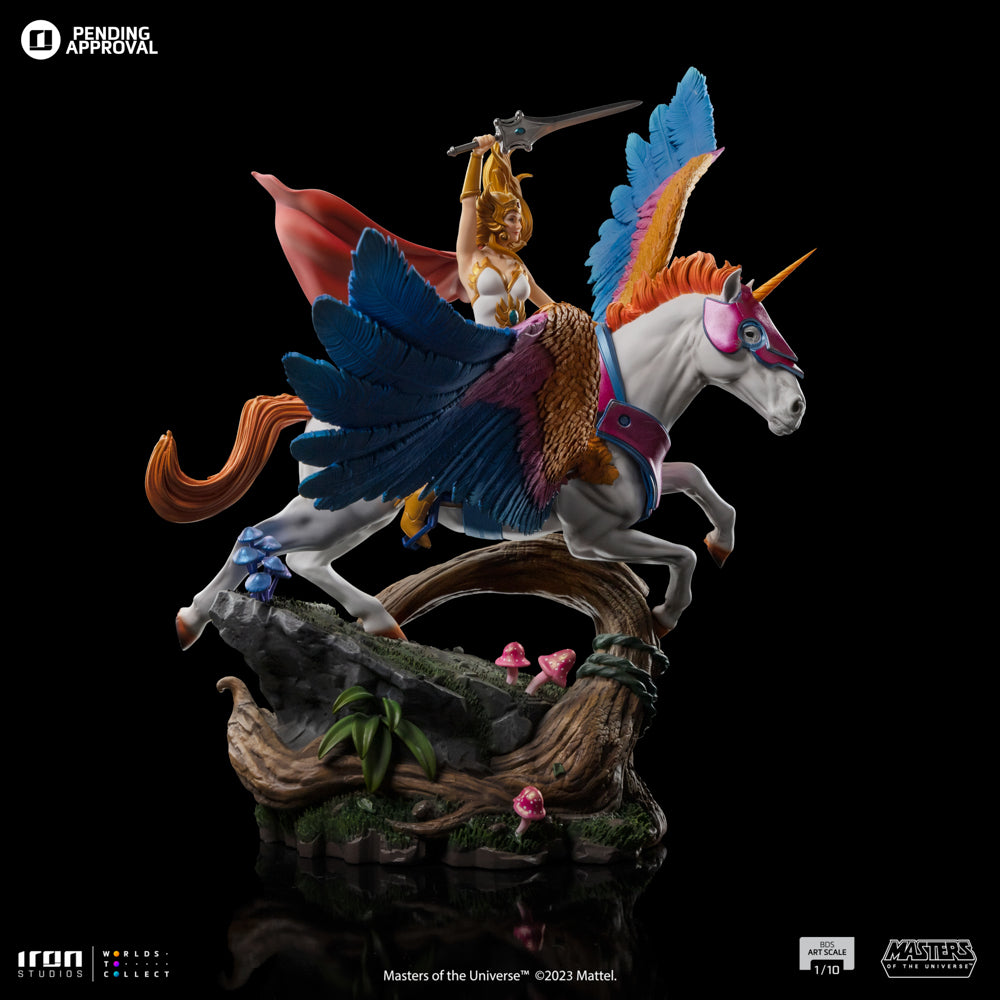 Estátua She-ra e Ventania Deluxe - He-man e os Mestres do Universo - Art Scale 1/10 - Iron Studios