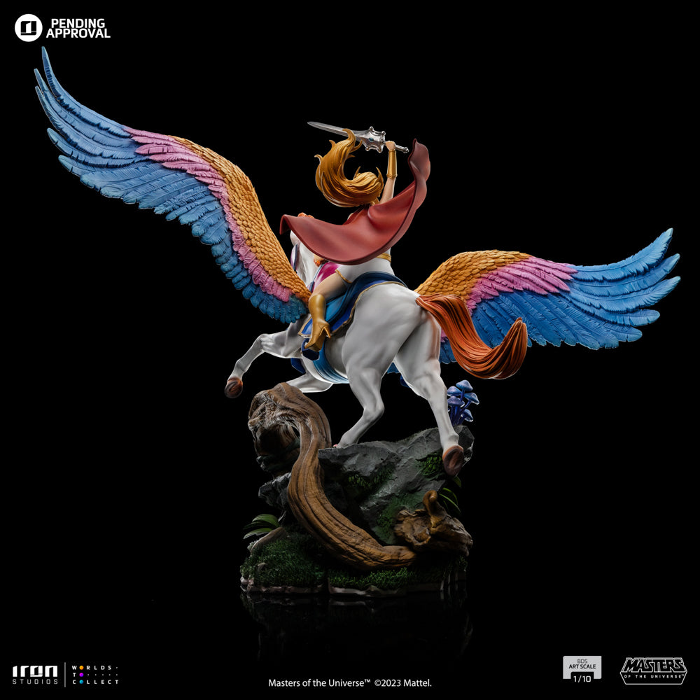 Estátua She-ra e Ventania Deluxe - He-man e os Mestres do Universo - Art Scale 1/10 - Iron Studios