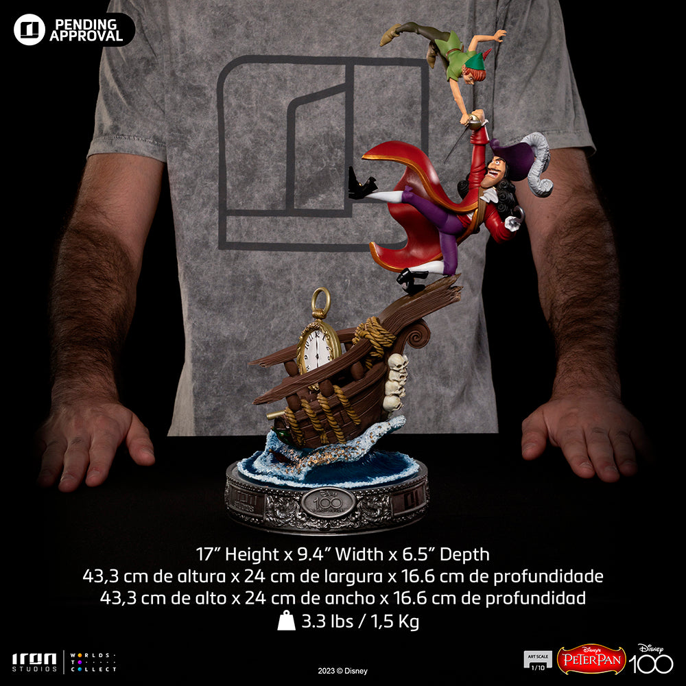 Estátua Peter Pan 100 Years Ver - Disney 100TH - Peter Pan - Art Scale 1/10 - Iron Studios