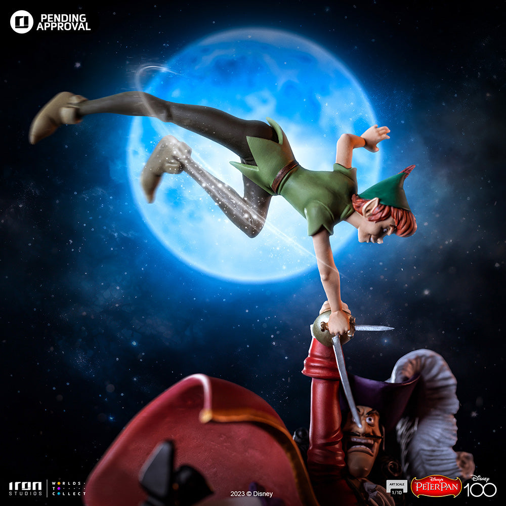 Estátua Peter Pan - Disney 100TH - Peter Pan - Art Scale 1/10 - Iron Studios