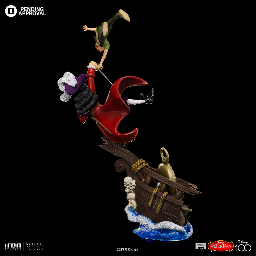 Estátua Peter Pan - Disney 100TH - Peter Pan - Art Scale 1/10 - Iron Studios