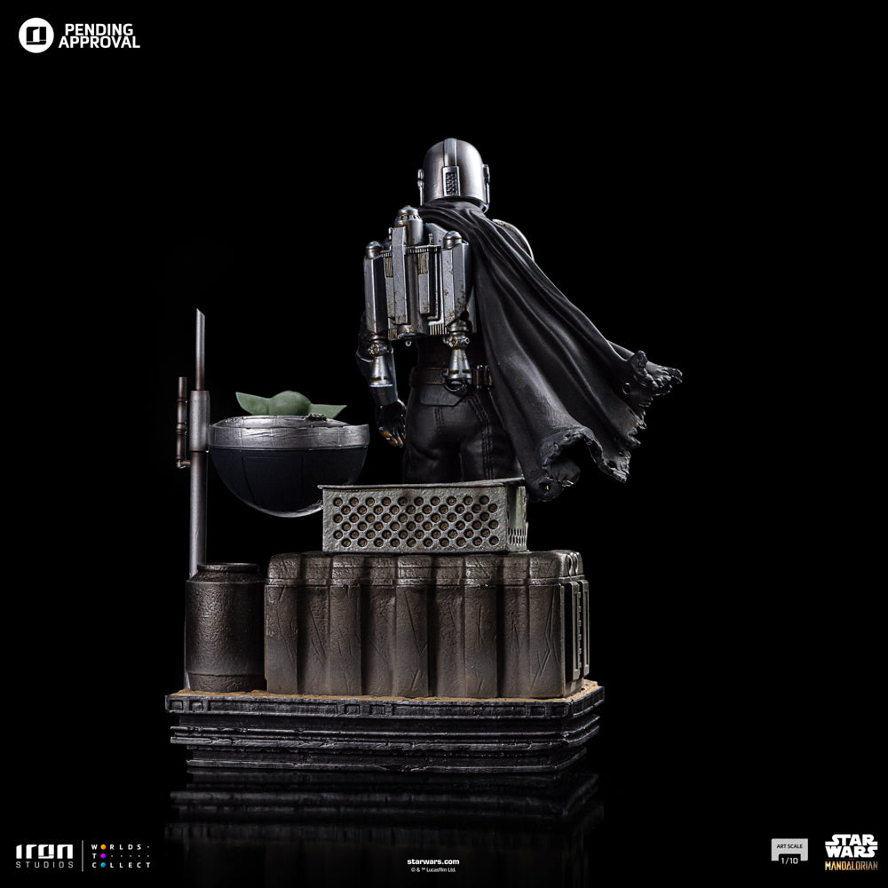 Estátua Din Djarin and Din Grogu - The Mandalorian - Art Scale 1/10 - Iron Studios