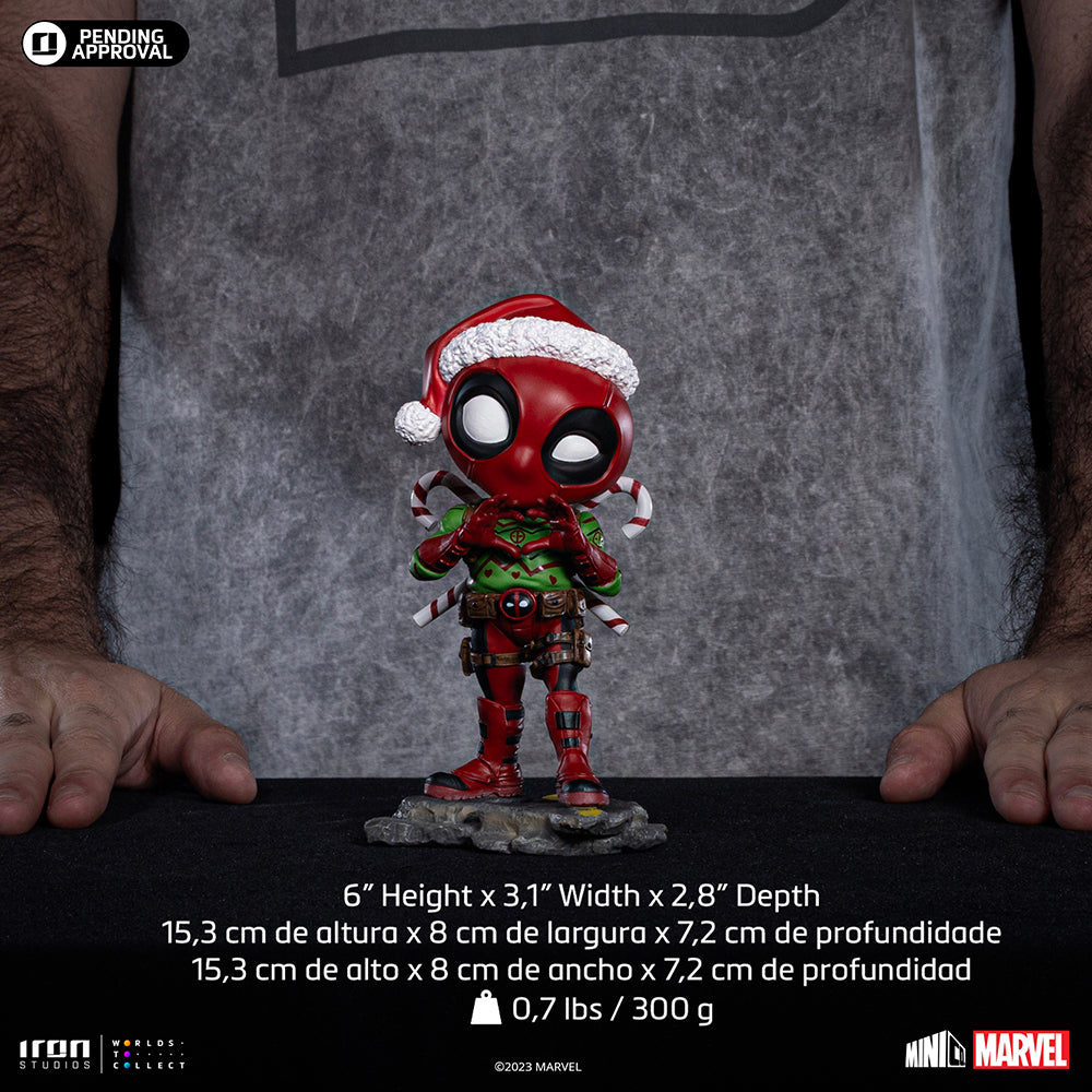 Estátua Deadpool Holidays Ver - Marvel Comics - MiniCo - Iron Studios