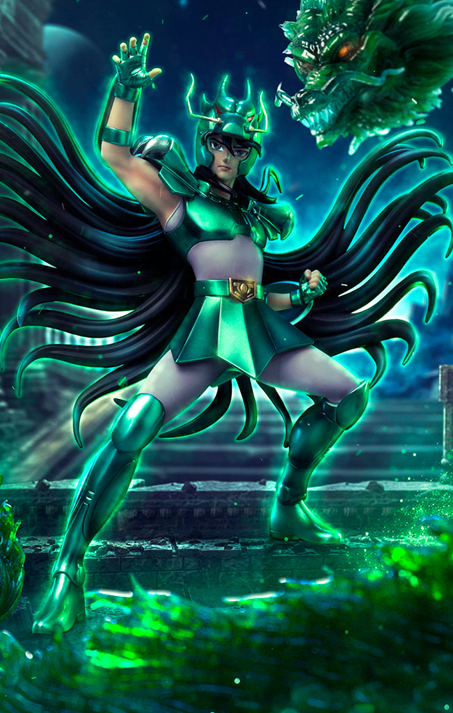 Estátua Dragon Shiryu Deluxe - Saint Seiya - Art Scale 1/10 - Iron Studios