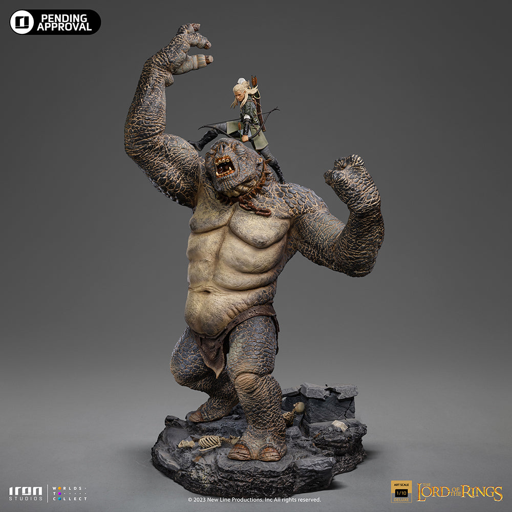 Estátua Legolas Vs Cave Troll - The Lord of the Rings - Art Scale 1/10 - Iron Studios