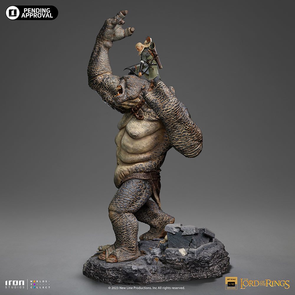 Estátua Legolas Vs Cave Troll - The Lord of the Rings - Art Scale 1/10 - Iron Studios
