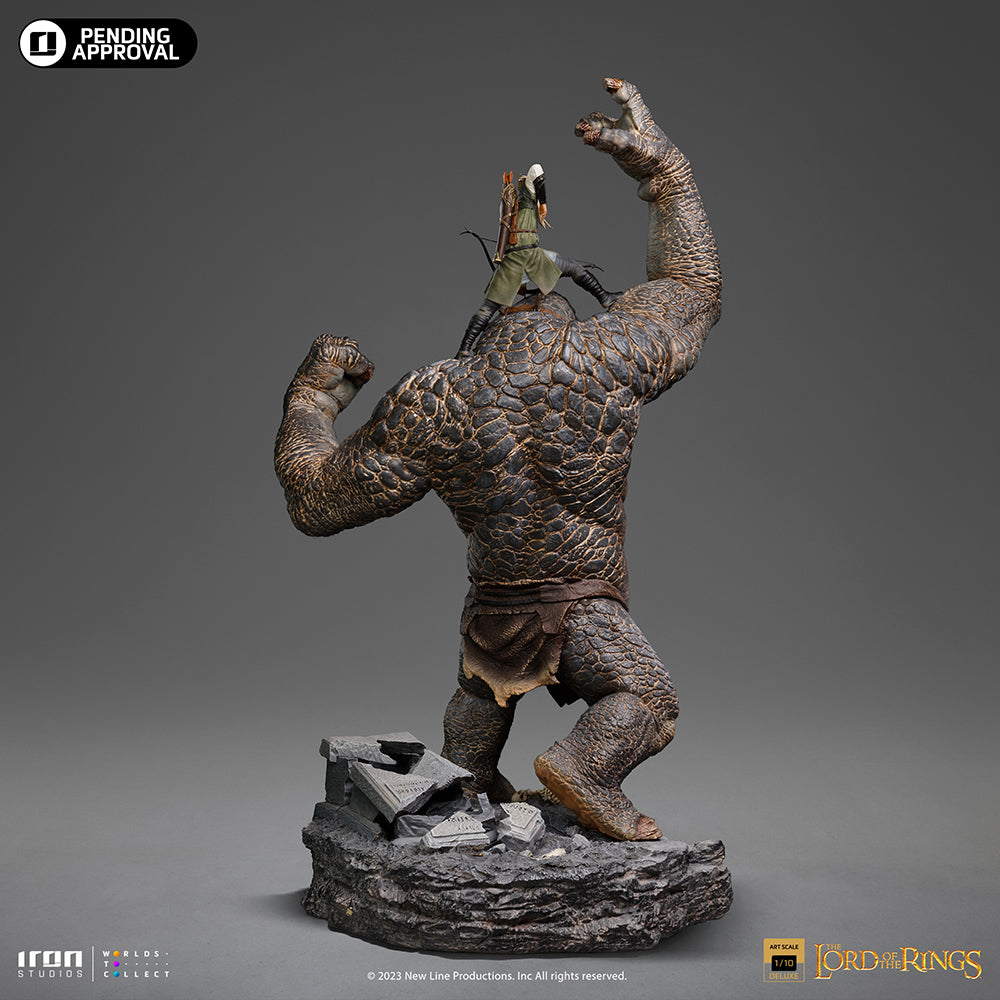 Estátua Legolas Vs Cave Troll - The Lord of the Rings - Art Scale 1/10 - Iron Studios