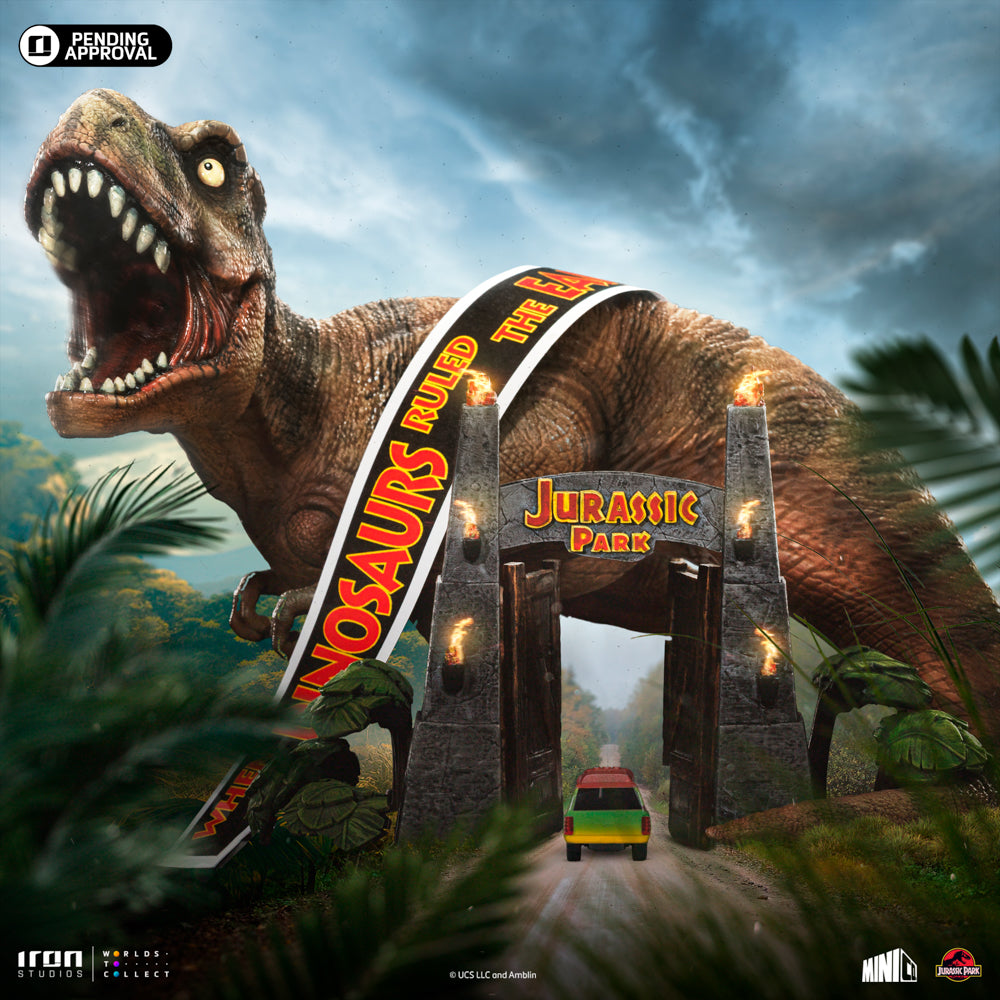 Estátua T-Rex 30TH Anniversary Deluxe - Jurassic Park - MiniCo - Iron Studios