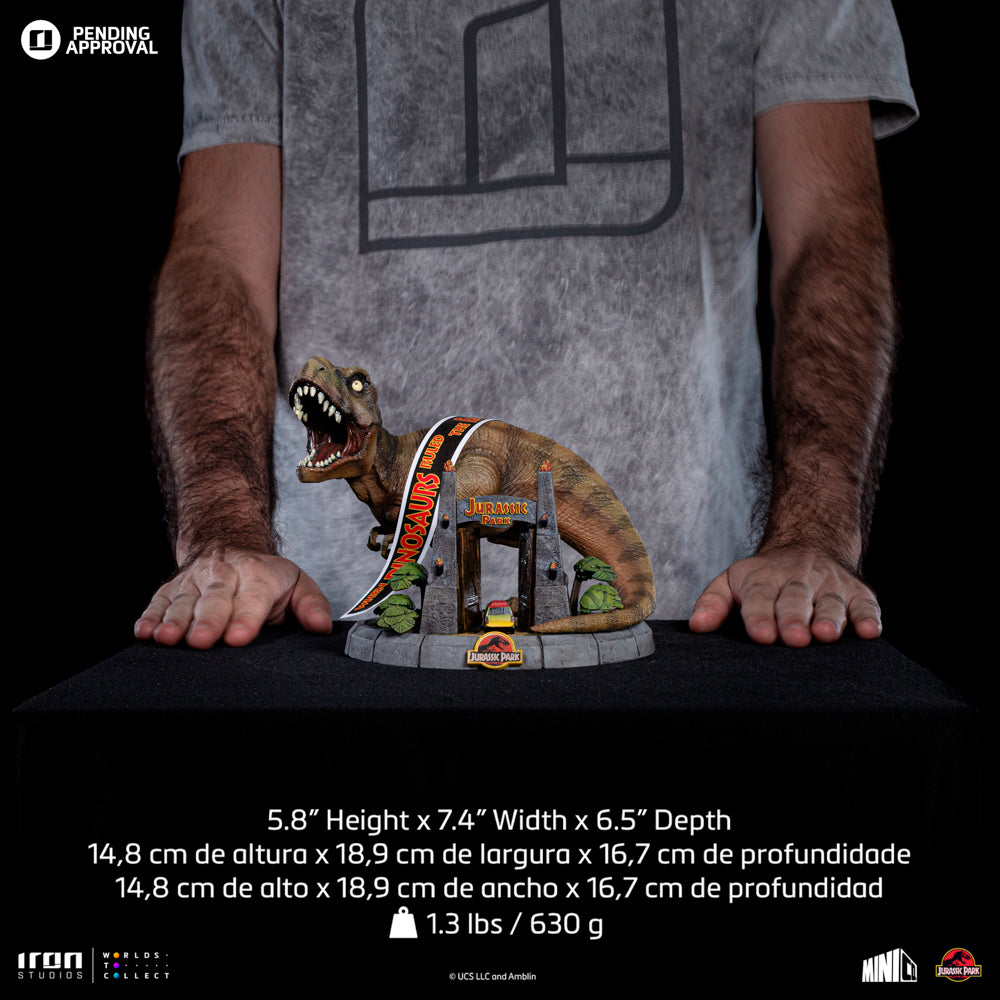 Estátua T-Rex 30TH Anniversary Deluxe - Jurassic Park - MiniCo - Iron Studios