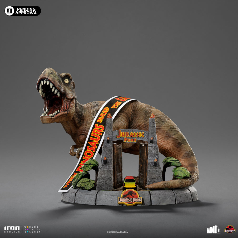 Estátua T-Rex 30TH Anniversary Deluxe - Jurassic Park - MiniCo - Iron Studios