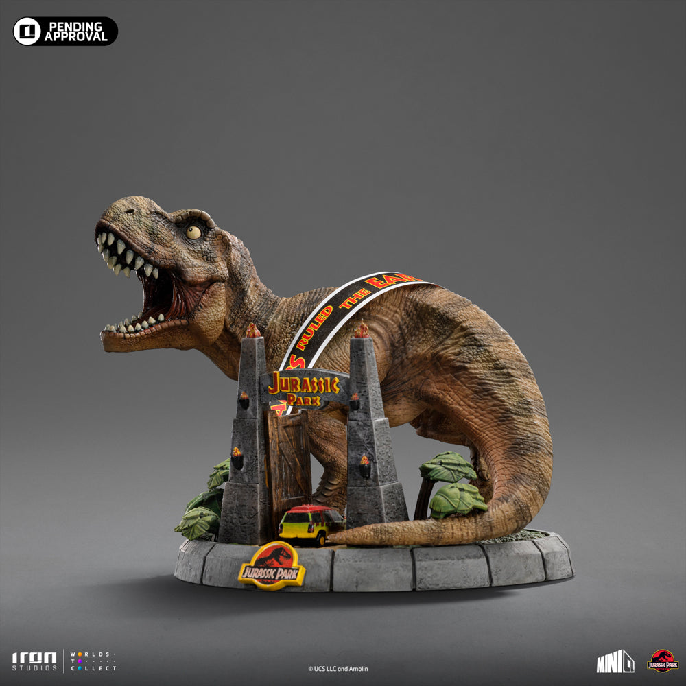 Estátua T-Rex 30TH Anniversary Deluxe - Jurassic Park - MiniCo - Iron Studios