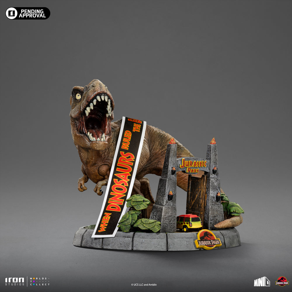 Estátua T-Rex 30TH Anniversary Deluxe - Jurassic Park - MiniCo - Iron Studios