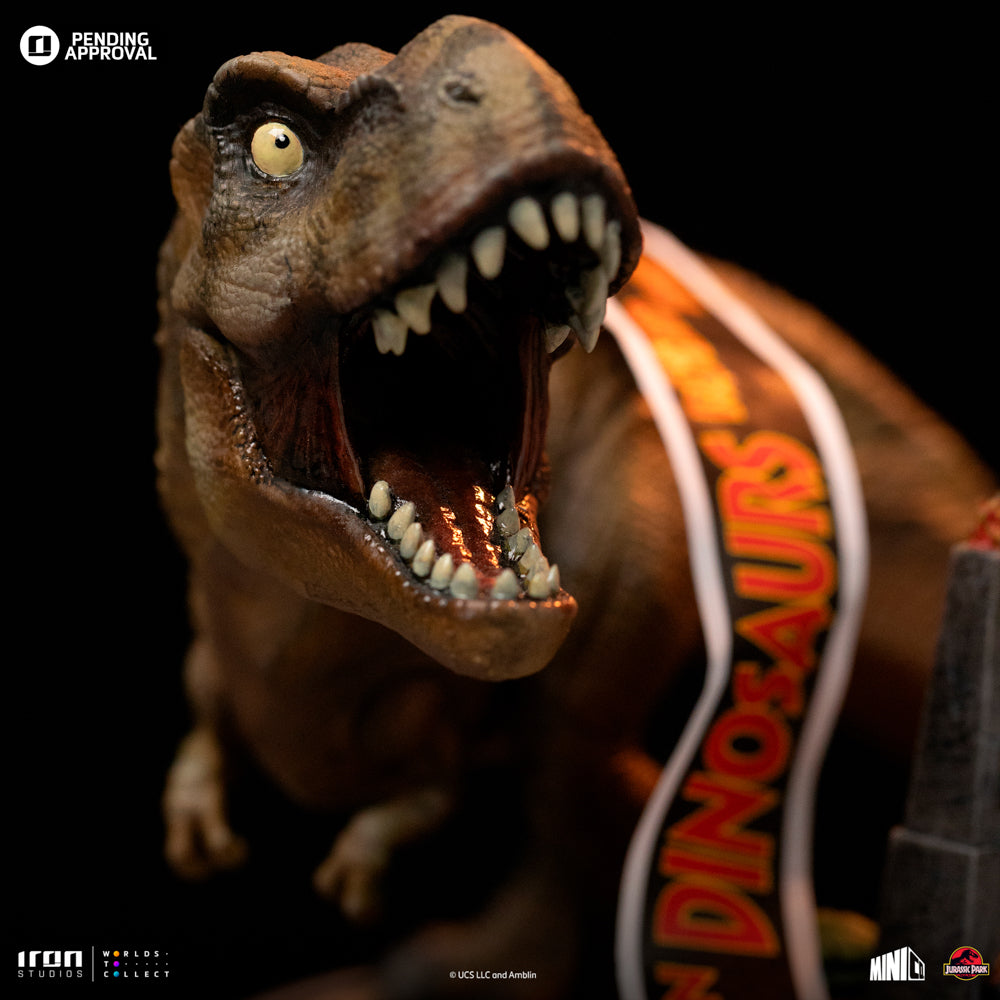 Estátua T-Rex 30TH Anniversary Deluxe - Jurassic Park - MiniCo - Iron Studios