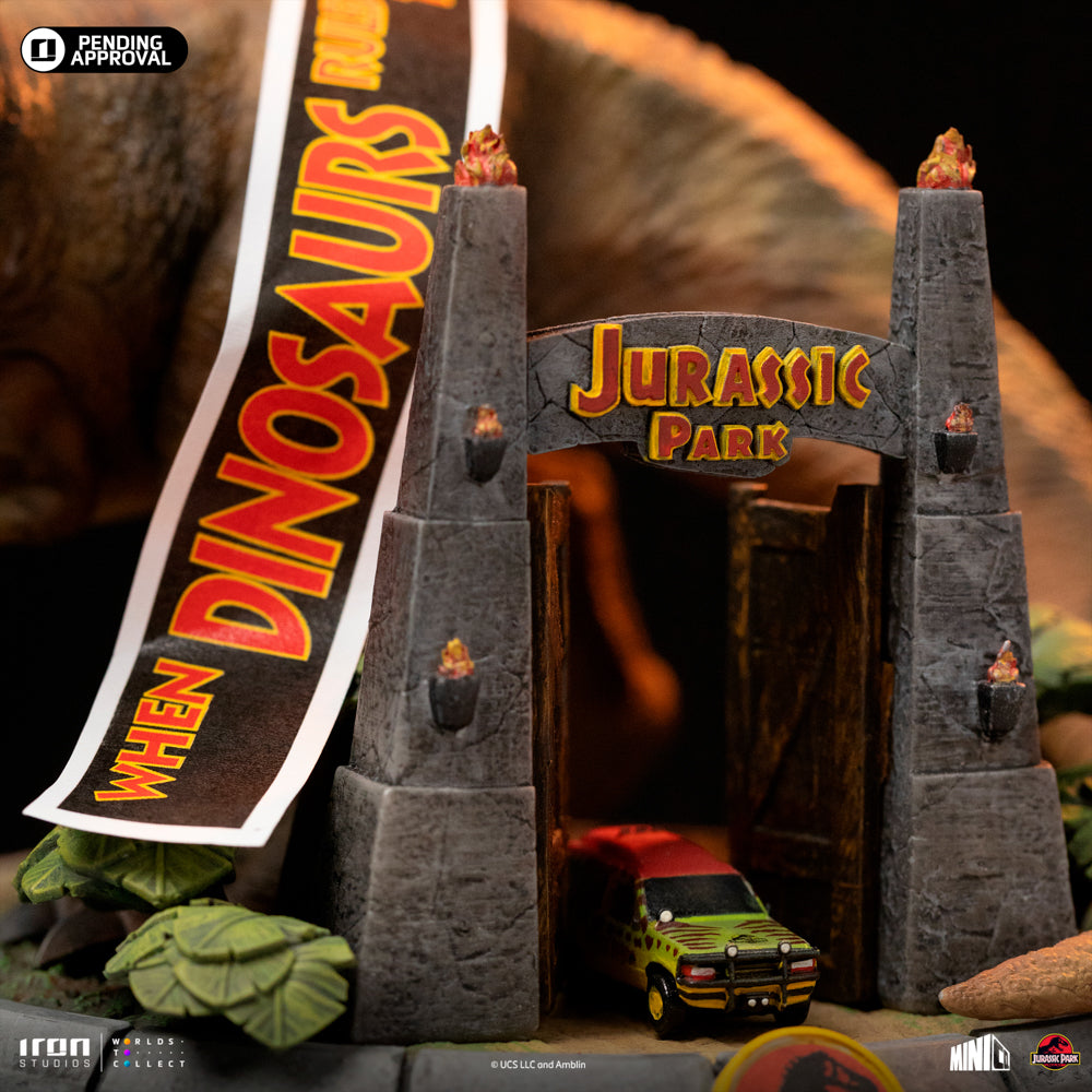 Estátua T-Rex 30TH Anniversary Deluxe - Jurassic Park - MiniCo - Iron Studios