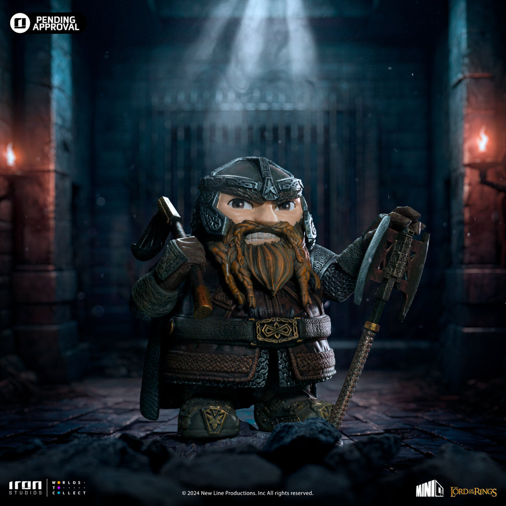 Estátua Gimli - O Senhor dos Anéis - MiniCo - Iron Studios