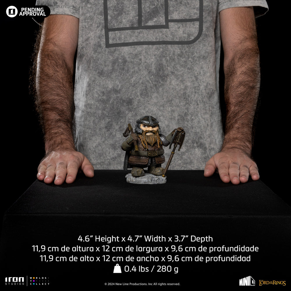 Estátua Gimli - O Senhor dos Anéis - MiniCo - Iron Studios