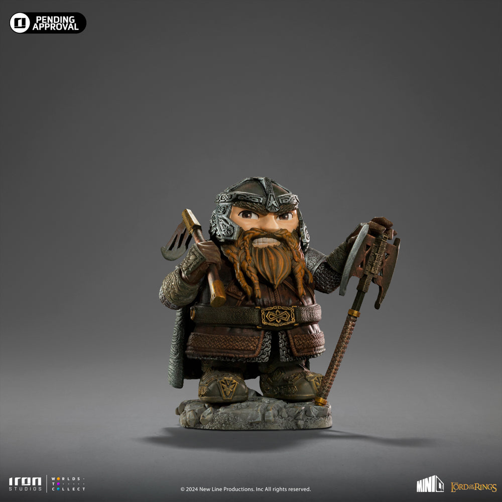 Estátua Gimli - O Senhor dos Anéis - MiniCo - Iron Studios