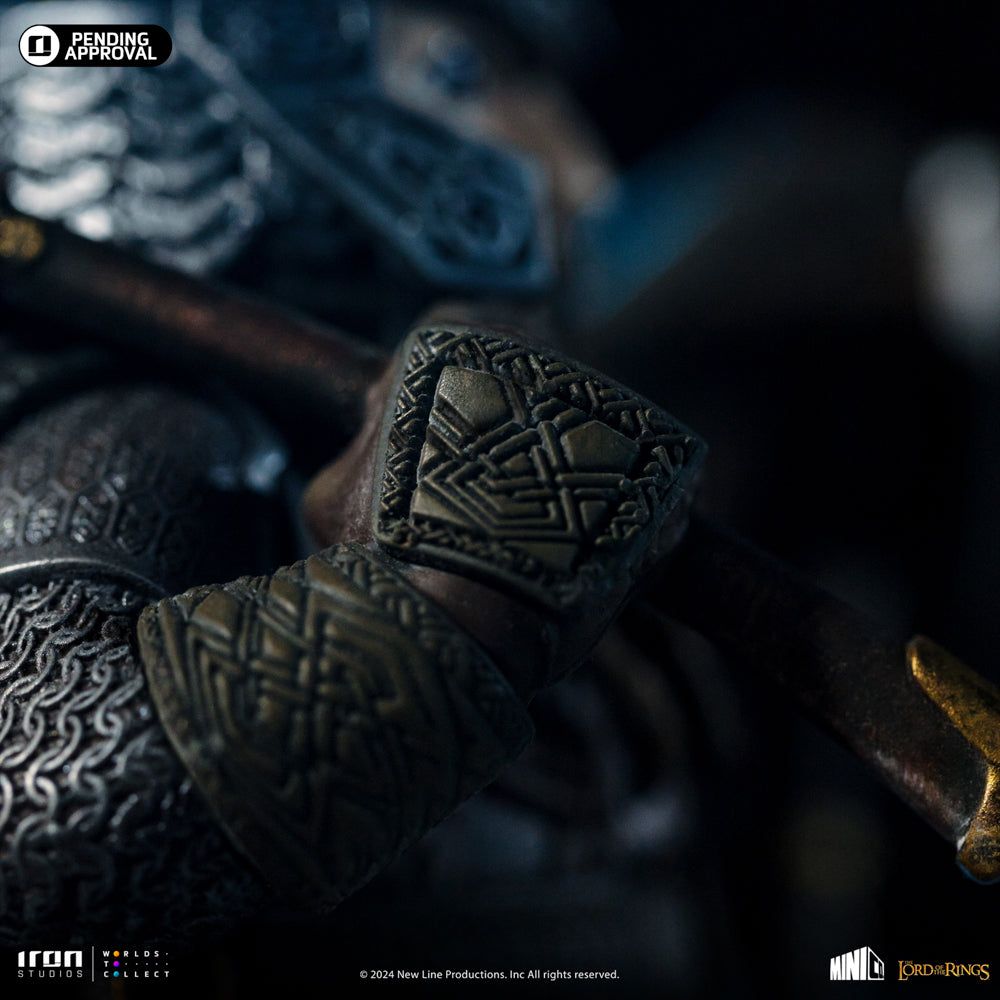 Estátua Gimli - O Senhor dos Anéis - MiniCo - Iron Studios