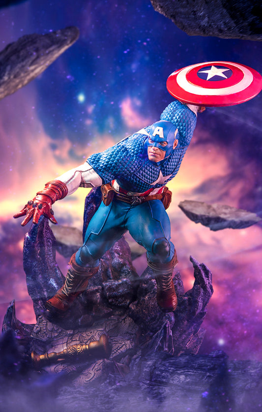 Estátua Capitão América Deluxe - Infinit Gauntlet Diorama - BDS Art Scale 1/10 - Iron Studios