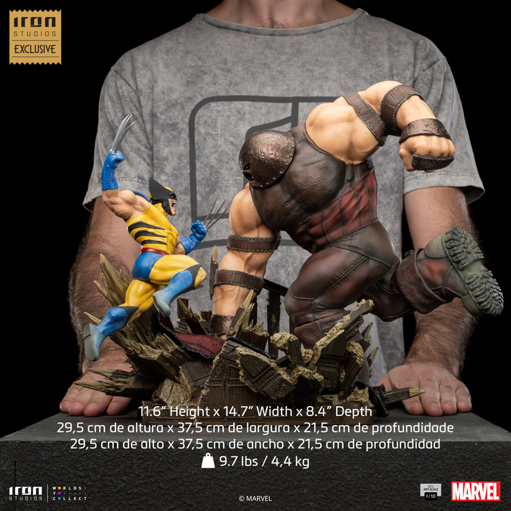 Estátua Juggernat vs Wolverine 10th Anniversary - Marvel - Art Scale 1/10 - Iron Studios