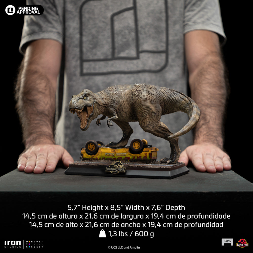 Estátua T-Rex Attack - Jurassic Park - Icons - Iron Studios