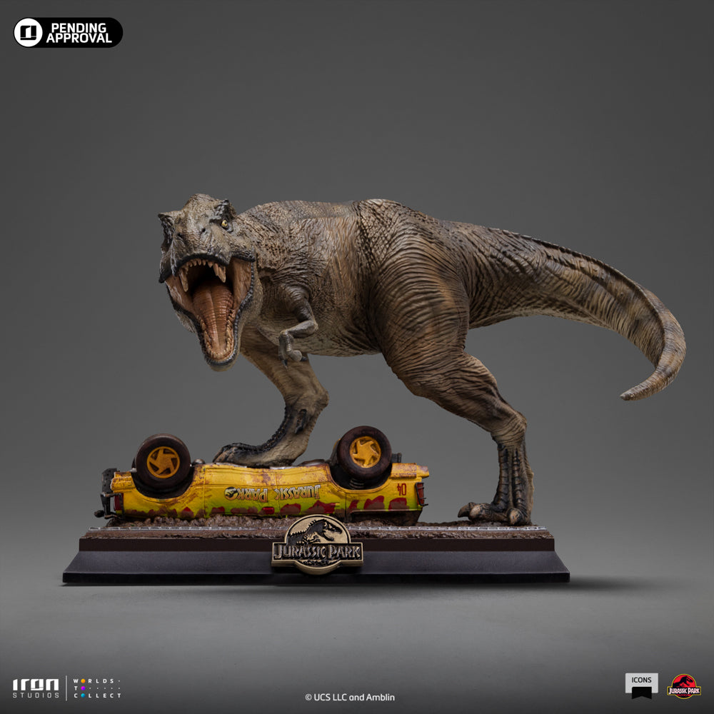 Estátua T-Rex Attack - Jurassic Park - Icons - Iron Studios
