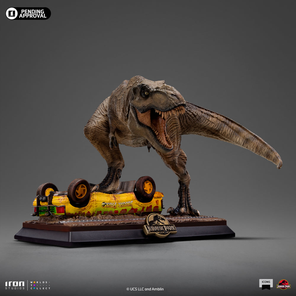 Estátua T-Rex Attack - Jurassic Park - Icons - Iron Studios