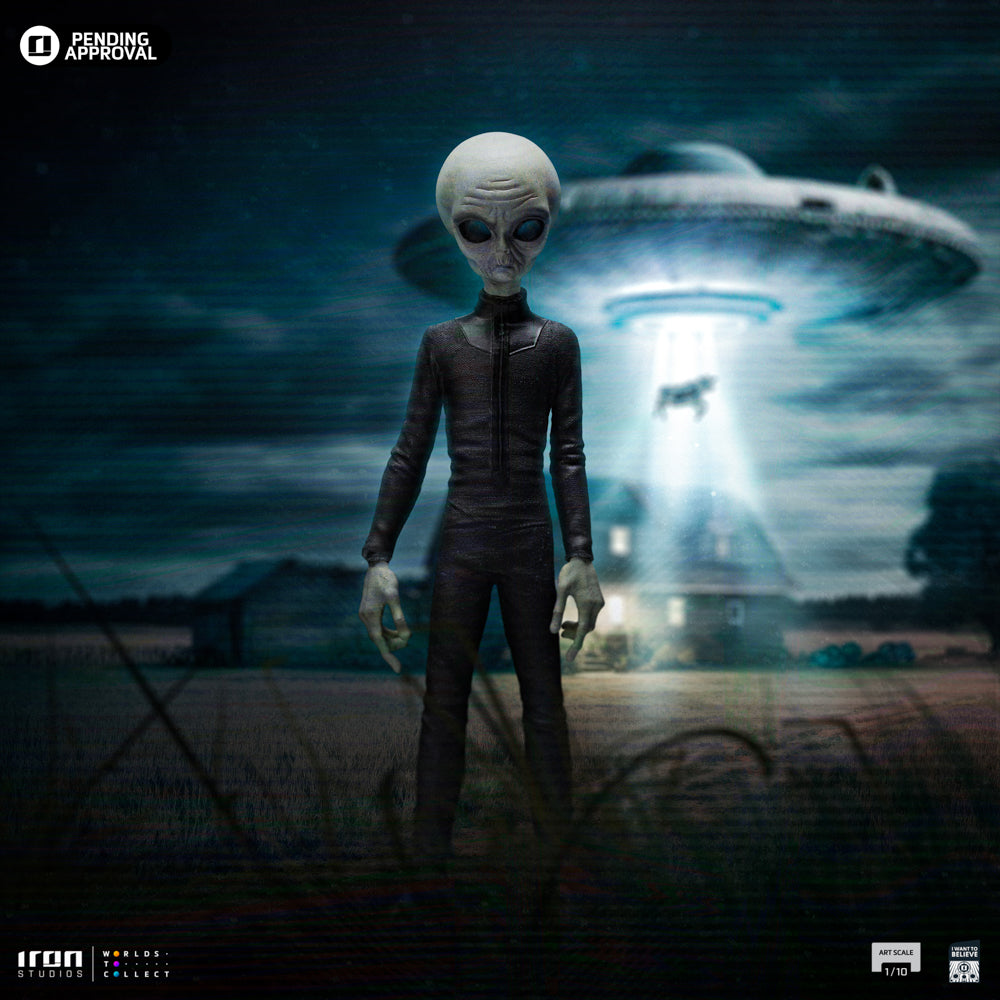 Estátua Grey Alien - I Want to Believe - Art Scale 1/10 - Iron Studios