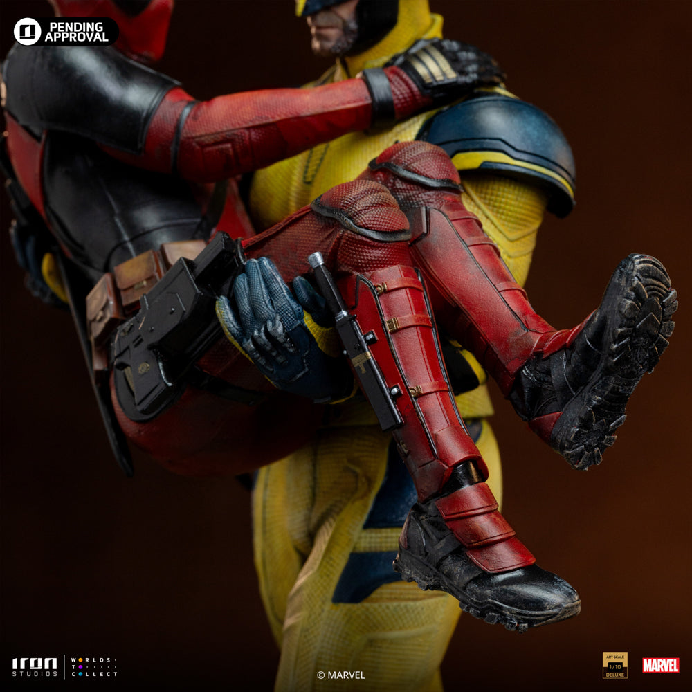 Estátua Deadpool and Wolverine - Deadpool and Wolverine Movie - Deluxe Art Scale 1/10 - Iron Studios