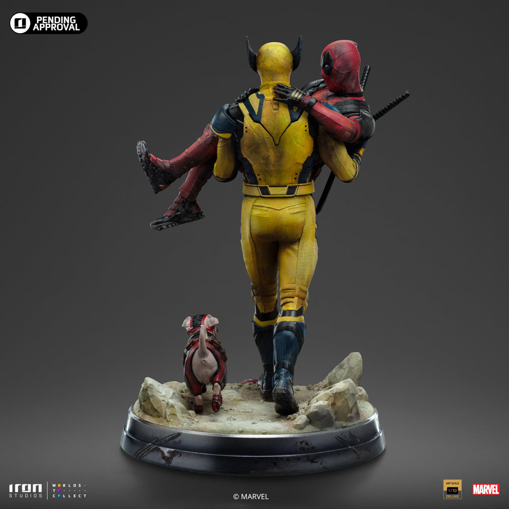 Estátua Deadpool and Wolverine - Deadpool and Wolverine Movie - Deluxe Art Scale 1/10 - Iron Studios