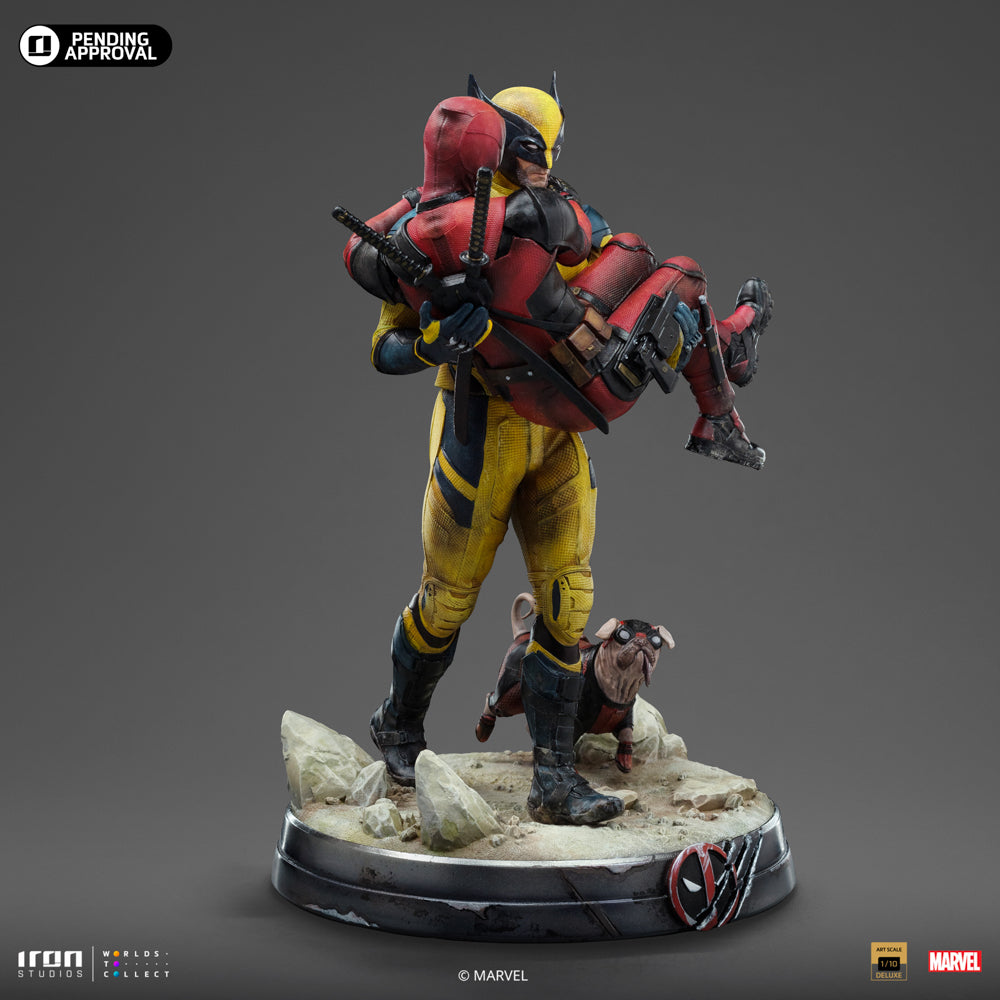 Estátua Deadpool and Wolverine - Deadpool and Wolverine Movie - Deluxe Art Scale 1/10 - Iron Studios