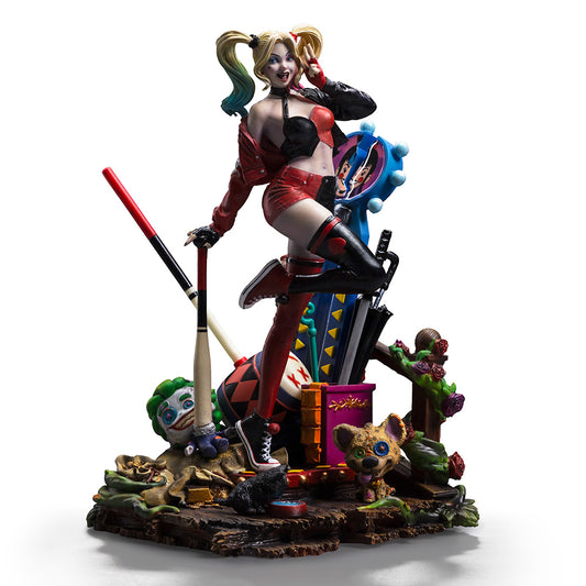 Estátua Arlequina Deluxe Gotham City Sirens - DC Comics - Art Scale 1/10 - Iron Studios