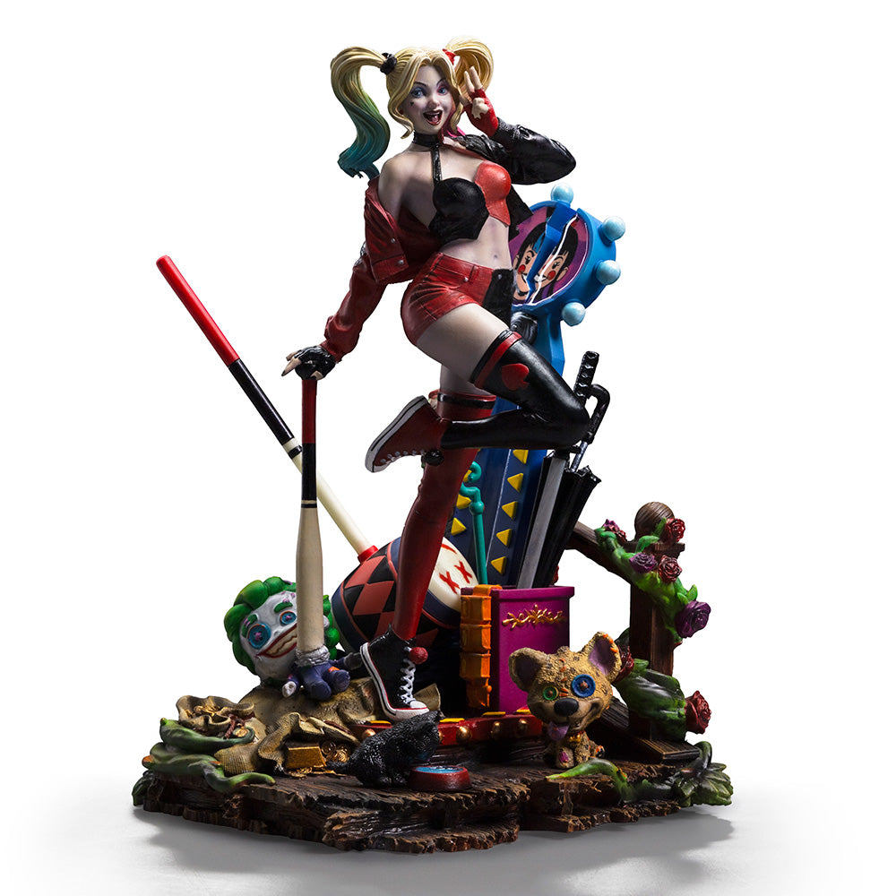 Estátua Arlequina Deluxe Gotham City Sirens - DC Comics - Art Scale 1/10 - Iron Studios