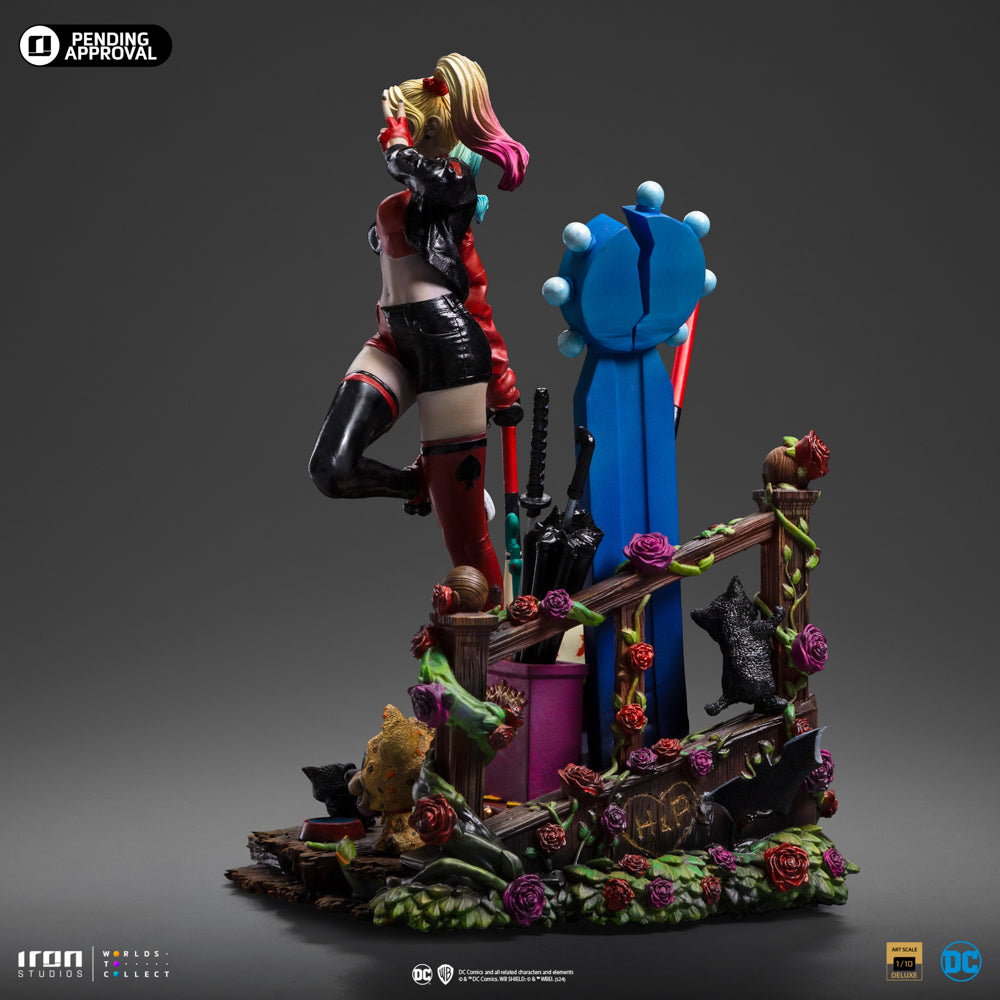 Estátua Arlequina Deluxe Gotham City Sirens - DC Comics - Art Scale 1/10 - Iron Studios